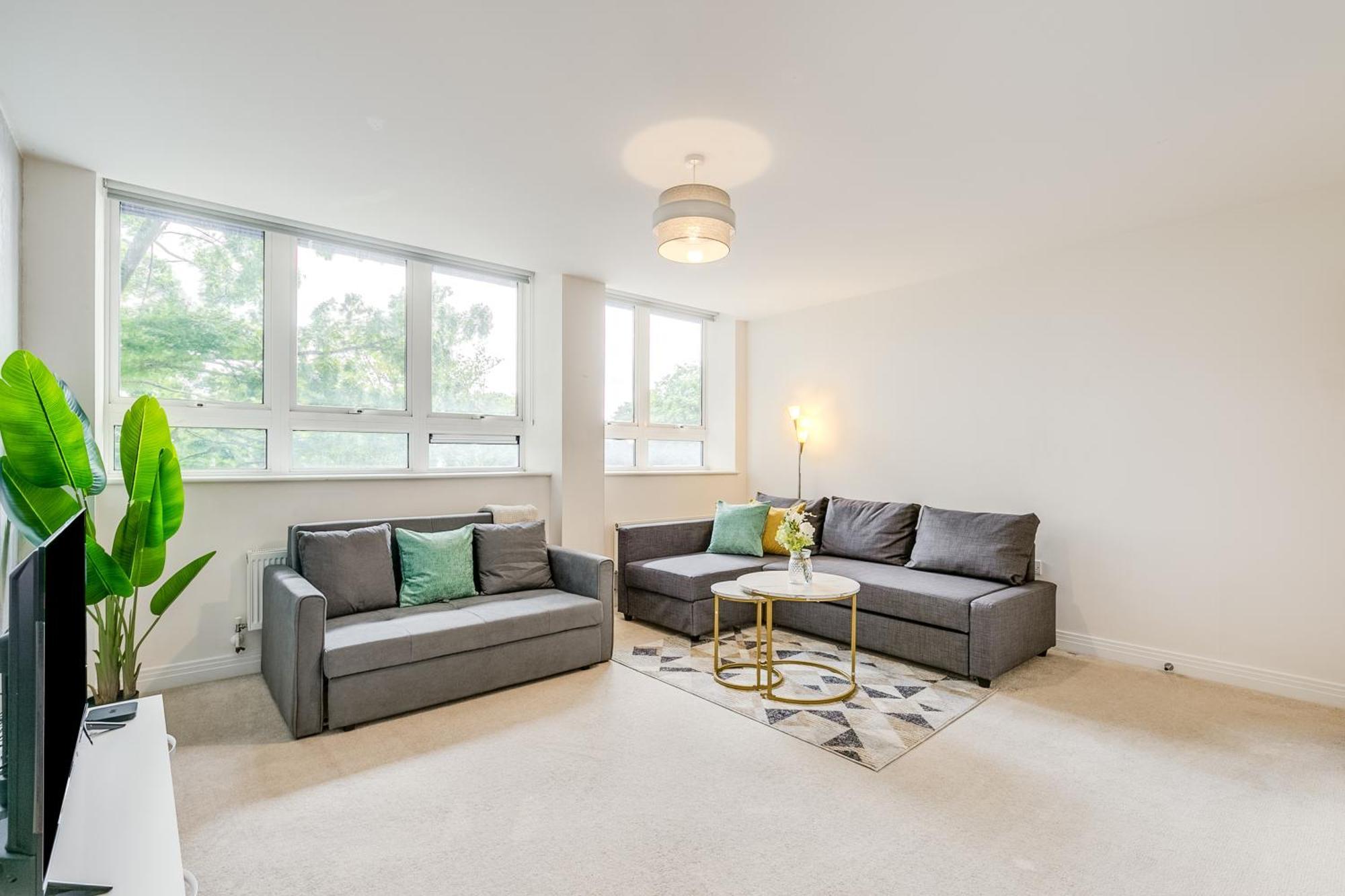 Modern Comfort Flat Town Centre Up To 8 People Apartment Stevenage Luaran gambar