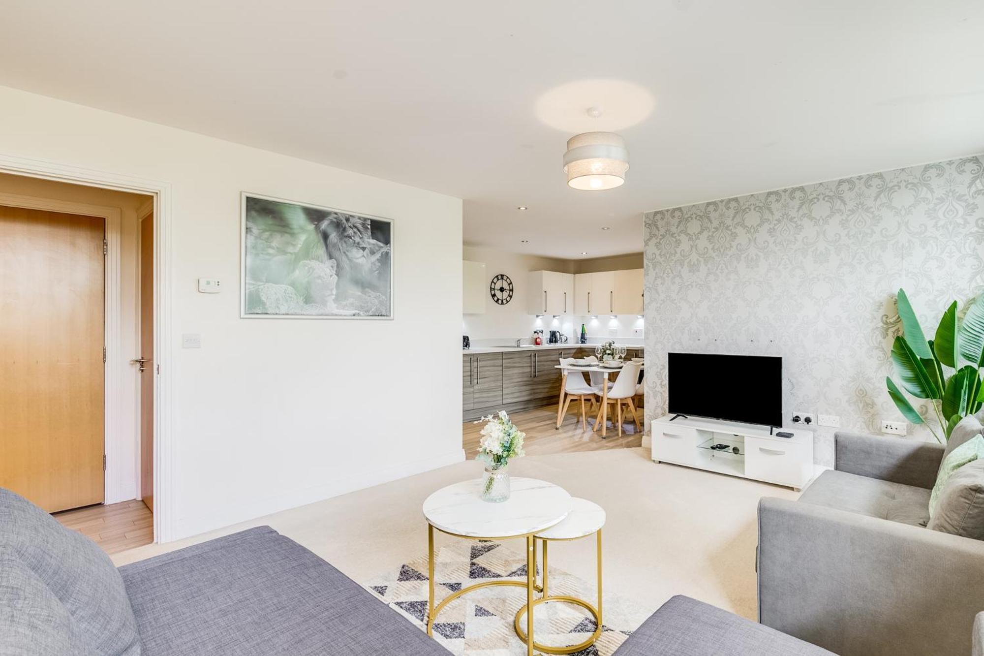 Modern Comfort Flat Town Centre Up To 8 People Apartment Stevenage Luaran gambar